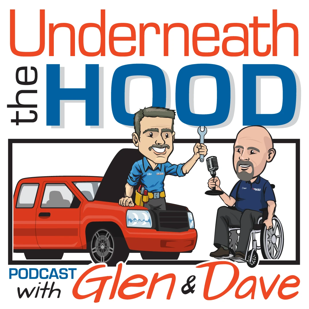 Underneath the Hood Podcast with Glen and Dave logo